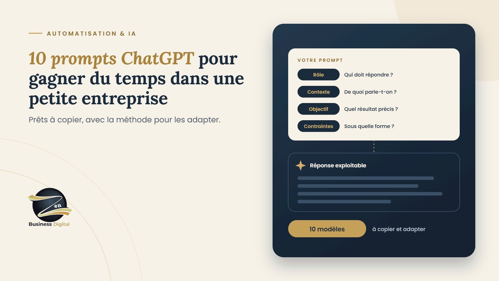 10 prompts ChatGPT pour gagner du temps dans une petite entreprise