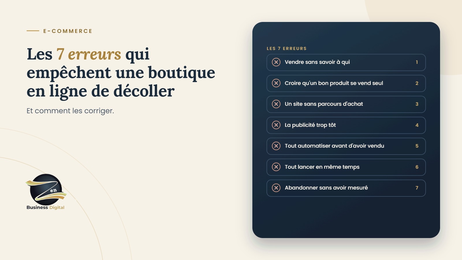 Les 7 erreurs qui empêchent une boutique en ligne de décoller (et comment les corriger)